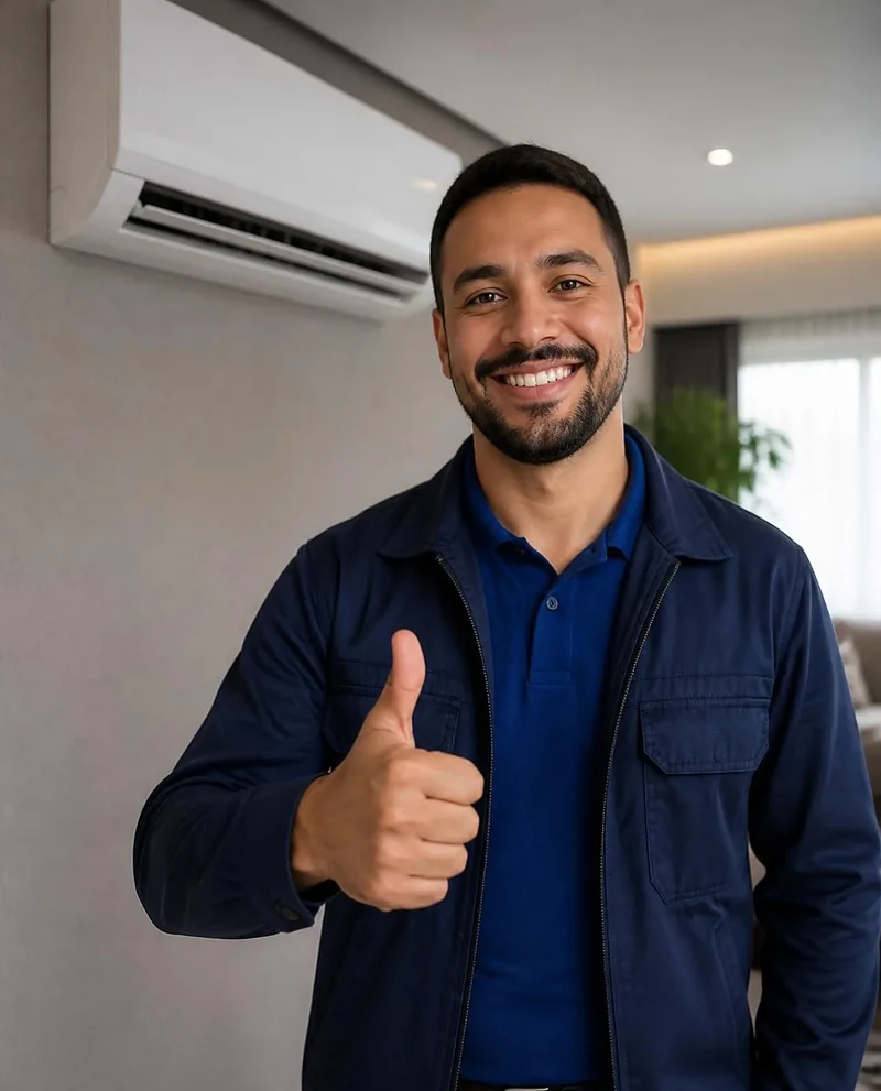 Técnico Climatizza Niterói em atendimento